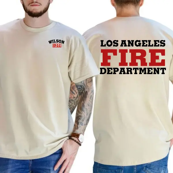 9-1-1 TV Show Lafd Evan Buckley Unise T-Shirt, Graphic Nine Eleven Tee, 911 TV Series T-Shirt, Short Sleeve, Ideal for Spring & Summer Outdoor Wear Top, Graphic Tops