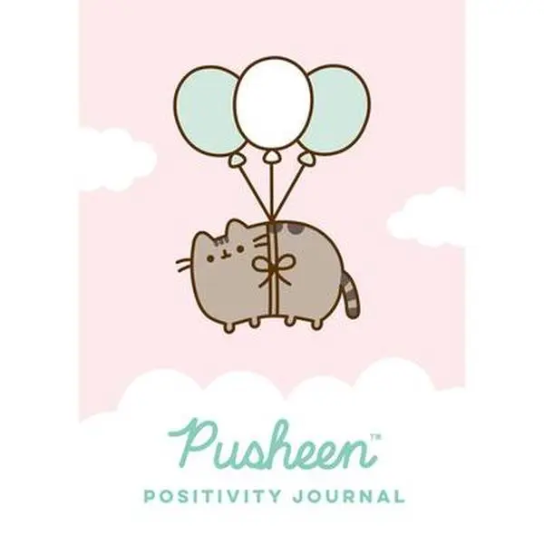 Pusheen Positivity Guided Journal by Claire Belton - Hardcover Cartoon Book, English, for Adults, 50+ Journaling Prompts, Self-Love Tool, 0.7 lbs, 7.8" h x 5.5" l x 0.6" w, Adorable Illustrations, Practice Gratitude Aid