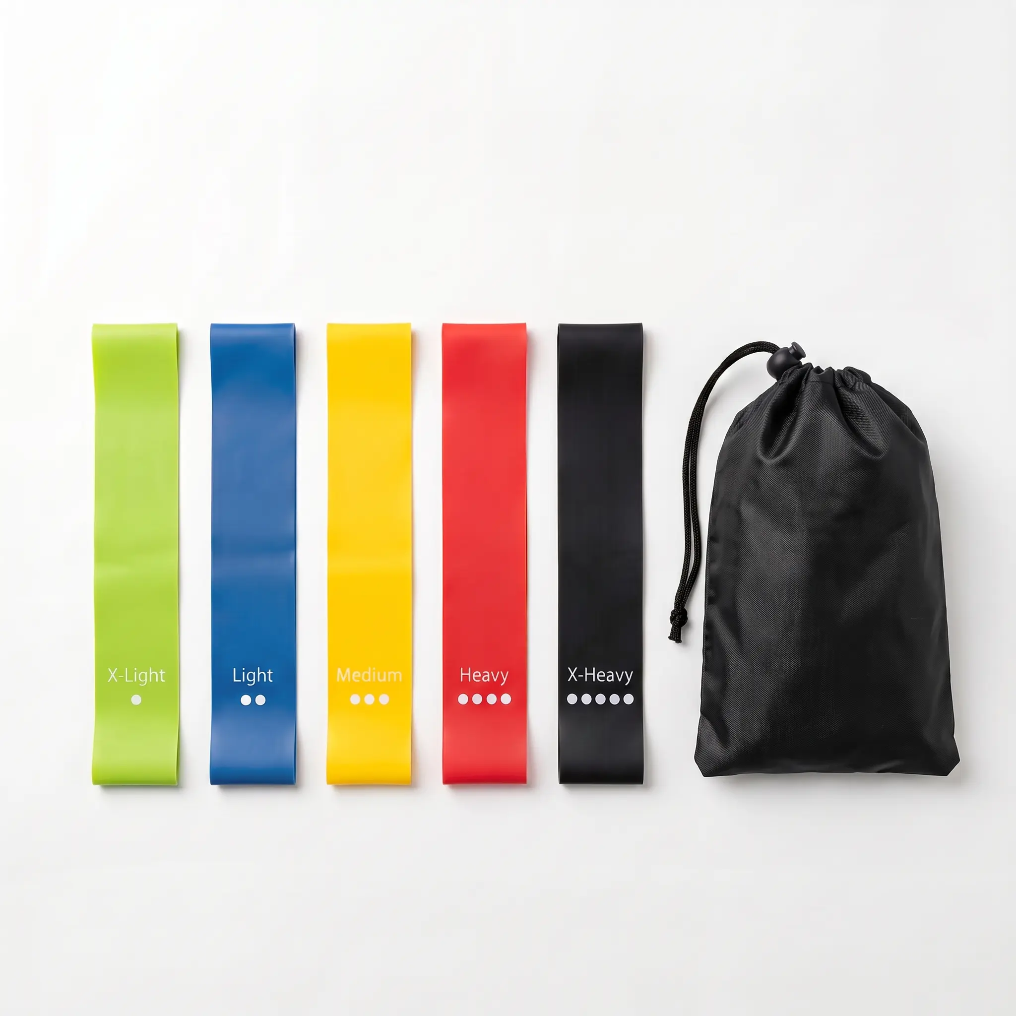 5-Piece TPE Resistance Bands Set with Travel Bag, High Elastic Workout Loops for Home Gym & Strength Training resistance training band woman men full body Heavy Duty flexibility exercise recovery equipment portable yoga fitness free carry ankle leg