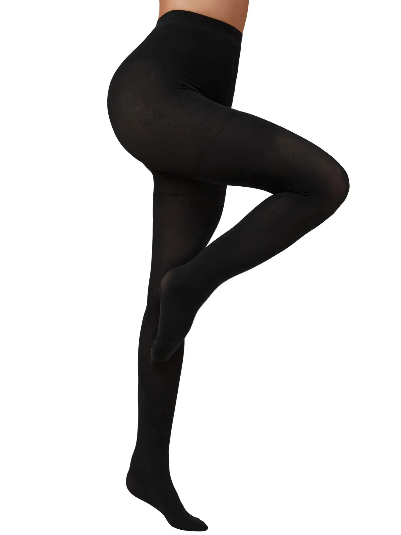 Women's Solid High Waist Compression Fit Tights, Casual Comfy Breathable High Stretch Pantyhose for Daily Wear, Ladies High Waisted Tights for Fall & Winter Womenswear