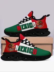 Men's Colorblock Animal Print Lace Up Sneakers, Casual Comfortable Breathable Sports Running Shoes, Athletic Running Shoes, Male All-match Round Toe Shoes for Daily Wear, Closed