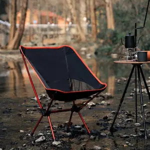 Outdoor ultra-light aluminum alloy moon chair portable folding leisure chair camping self-driving barbecue fishing sketch chair