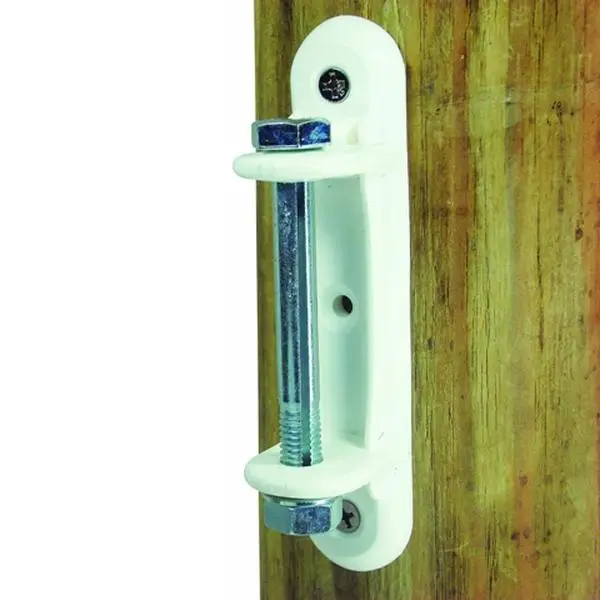 Field Guardian 102351 Wood Post - 2 in. Polytape Metal Split Bolt Tensioner, White, 0.3 Lbs., 7 X 3 X 2 In