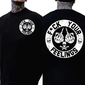 F*ck Your Feelings Skull Tee - Bold Statement Graphic T-shirt| Limited Edition Streetwear Casual Angel graphic tee shirts men