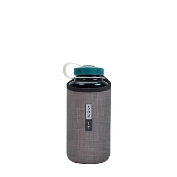 Sok-It 122307 Insulated Neoprene 32oz Water Bottle Sleeve Cover, Anthracite