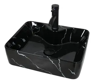 Rectangular Ceramic Bathroom Vessel Sink BA037