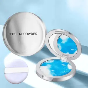 O'cheal Lightweight Matte Setting Powder with Brush, Oil Control & Full Coverage, Natural Look, Long-Lasting, Suitable for Daily Use, Matte Pressed Powder