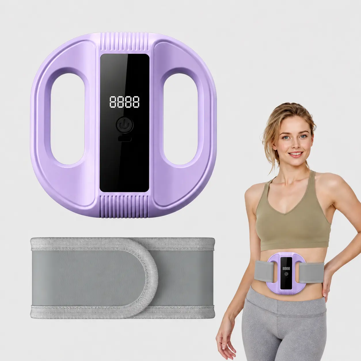 2026 New R10 Mini Fascia Ring, Upgraded Adjustable Strap (Fits Up to 55in Waist), Cordless Rechargeable Waist & Back Muscle Recovery Device, Portable Massager for Parents, Sports & Outdoor Fitness Accessory