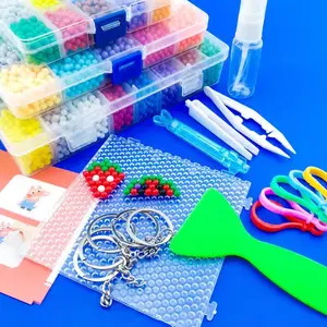 Water Mist Magic Beads 10 Colors 1000pcs/15 Colors 1500pcs Standard Accessories Pack, Mosaic Set, DIY Mosaic Puzzle Toy for Kids Ages 3+