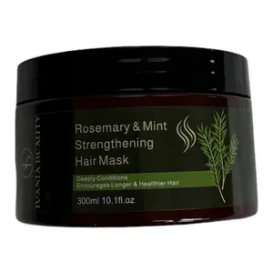 VANIA BEAUTY Rosemary & Mint Hair Mask 300ml - Deeply Cleanses, Strengthens Hair, Reduces Frizz & Supports Longer, Healthier Hair - Conditioner
