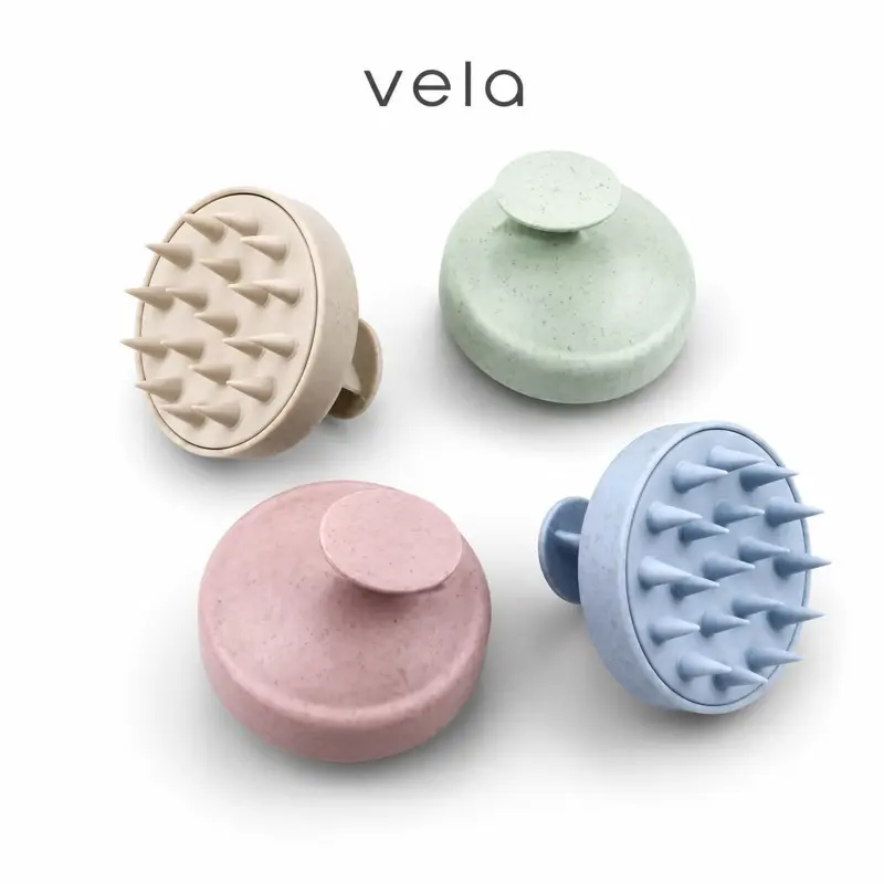 Vela Silicone Scalp Massager Shampoo Brush – Hair Growth, Stress Relief, Beauty & Body Care Manual Massage Tool