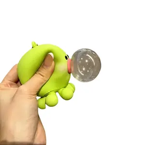 Wishing You Success with Your Bubble-Blowing Keychain Fun Green Octopus Design for Kids and Adults Perfect for Fun and Creativity