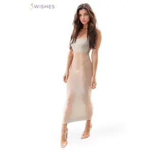 Sequin Bust Nude Dress Costume Piece
