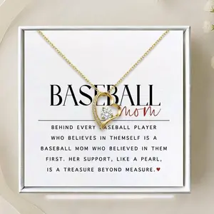 Baseball Mom Necklace - Gift for Baseball Moms - Baseball Initial Necklace - Personalized Baseball Custom Baseball Mom Initial Name Necklace