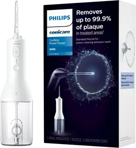 PHILIPS | Sonicare Cordless Dental Water Flosser, Rechargeable Oral Irrigator with 3 Modes, 360° Swivel Nozzle, Portable