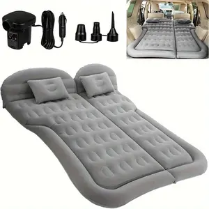 Inflatable Car Mats, Portable Inflatable Car Air Mattress with Electric Pump & Pillows, Car Inflatable Bed Set, Car Sleeping Bed, Car Interior Accessories for Camping & Travel