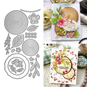 Forest Flower Wood Stake Metal Cutting Mold, Paper Card Making Scrapbook DIY Cards Album Craft Decorations, Metal Die Cut Tool