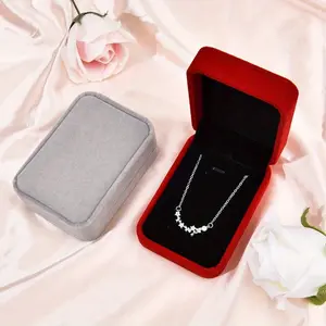 1pc Flannel Jewelry Box, Jewelry Ring Box, Necklace Pendant Storage Box - Perfect Gift Box for Pendants, Jewelry, and Accessories - Organize and Display Your Collection with Style