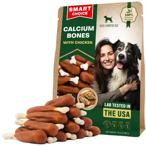 Dog Calcium Bones Wrapped Chicken & Rawhide Free Chew Treats