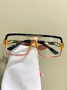 Square Frame Eyeglasses, Trendy Frames, Business Style Anti-blue Light Eyeglasses for Women & Men, Fashion Eyeglasses for Work, Daily Clothing Decor, Perfect for Student Daily Use, Stylish Trendy Eyewear