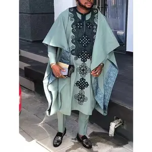 Men's African Ethnic Style Printed Three-Piece Set - Casual & Formal Dual-Purpose Outfit