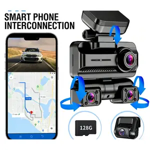 Ultimate 360° 4-Channel Dash Cam| FHD 4*1080P, Wi-Fi GPS, Night Vision, Free 128GB SD Card