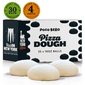 25x Frozen NY Style Pizza Dough Balls | Made in New York with Real NYC Water & Premium Ingredients | Perfect for Quick, Easy Home Pizza, Snacks & Authentic New York Taste