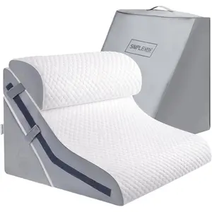 Orthopedic Bed Wedge Pillow Set - 15-In-1 Adjustable Memory Foam for Back Pain, Acid Reflux, Available in 9, 16, 20 Inches Height