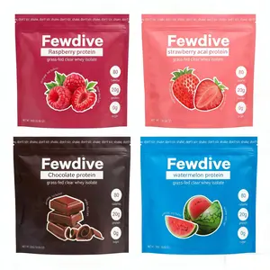 FEWDIVE Clear Whey Isolate Protein Powder - Grass Fed Protein - 20g Protein, 0 Sugar, 80 Calories – Gluten Free, Lactose Free, Clean Nutrition