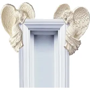 Cost Effective Angel Stature 2pcs in !!Door Frame Decoration Statue,Door Frame Angel Wings Sculpture,Furniture Office Decoration Vintage Angel Art Crafts Statue (Right&Left)