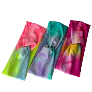 Handmade Tie-Dye Headbands | Soft Double Brushed Polyester | Stretchy Boho Hair Accessory for Women | Trendy Twist or Wide Style bands sale