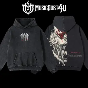 MusicDust4U Retro Vintage Limited Edition Sleep Token - Gethsemane Classic Cotton Hoodie Unisex 100% Premium Cotton 230gsm Washed