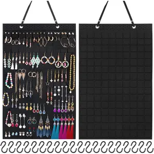 Hanging Earring Holder, Large Earring Organizer with 20 count Extra Hooks for Earrings, Necklaces, Bracelets,  and Sunglasses, Wall Earring Display for Home, Holds Up To 300 Pairs