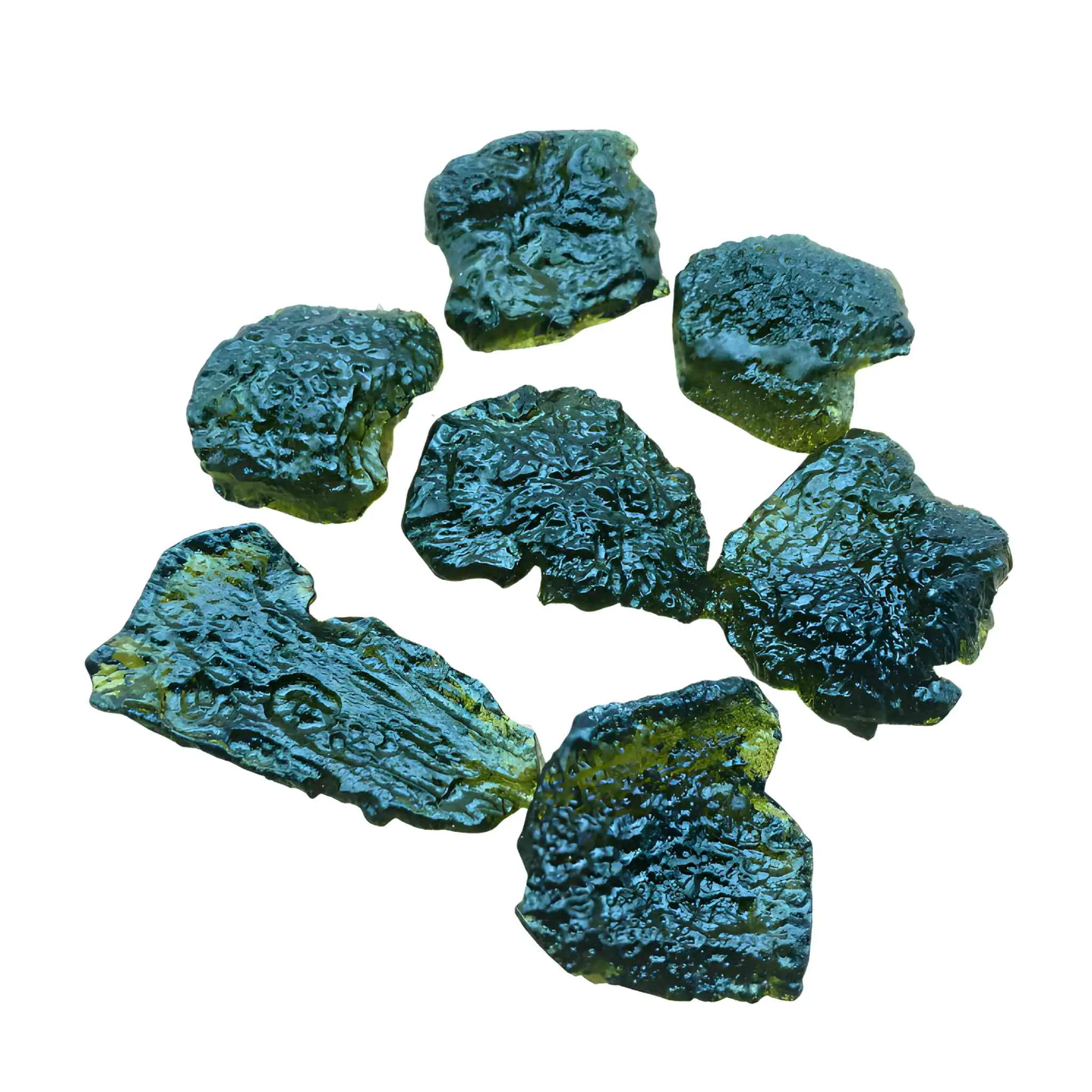 Down To Earth Moldavite Specimens - Raw Moldavite with Natural Nicks & Imperfections, Intuitively Chosen for Gram Weight, Home Ornament