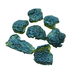Down To Earth Moldavite Specimens - Raw Moldavite with Natural Nicks & Imperfections, Intuitively Chosen for Gram Weight, Home Ornament