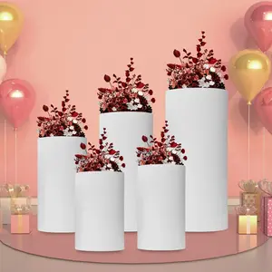 Trending 5pcs dessert display stand staggered layout 10kg load iron easy clean wedding party use