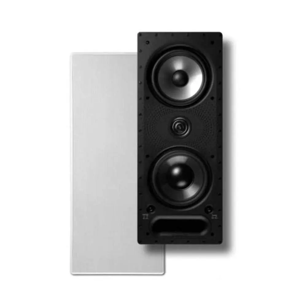 Polk Audio Vanishing Series 265-LS White In-Wall 3-Way Loudspeaker & Ceiling Speakers, Dual 6.5" Dynamic Balance Drivers, 1" Ring-Radiator Tweeter, PowerPort Tech, Rotating Cam Easy Mount, for Home Cinema, Watch Party, Center-Channel Use