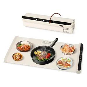 Electric Food Warming Mat - Kitchen Appliances, Household Appliances, Foldable Silicone Heating Tray with 3 Temperature Settings & Fast Heating for Parties, Buffets