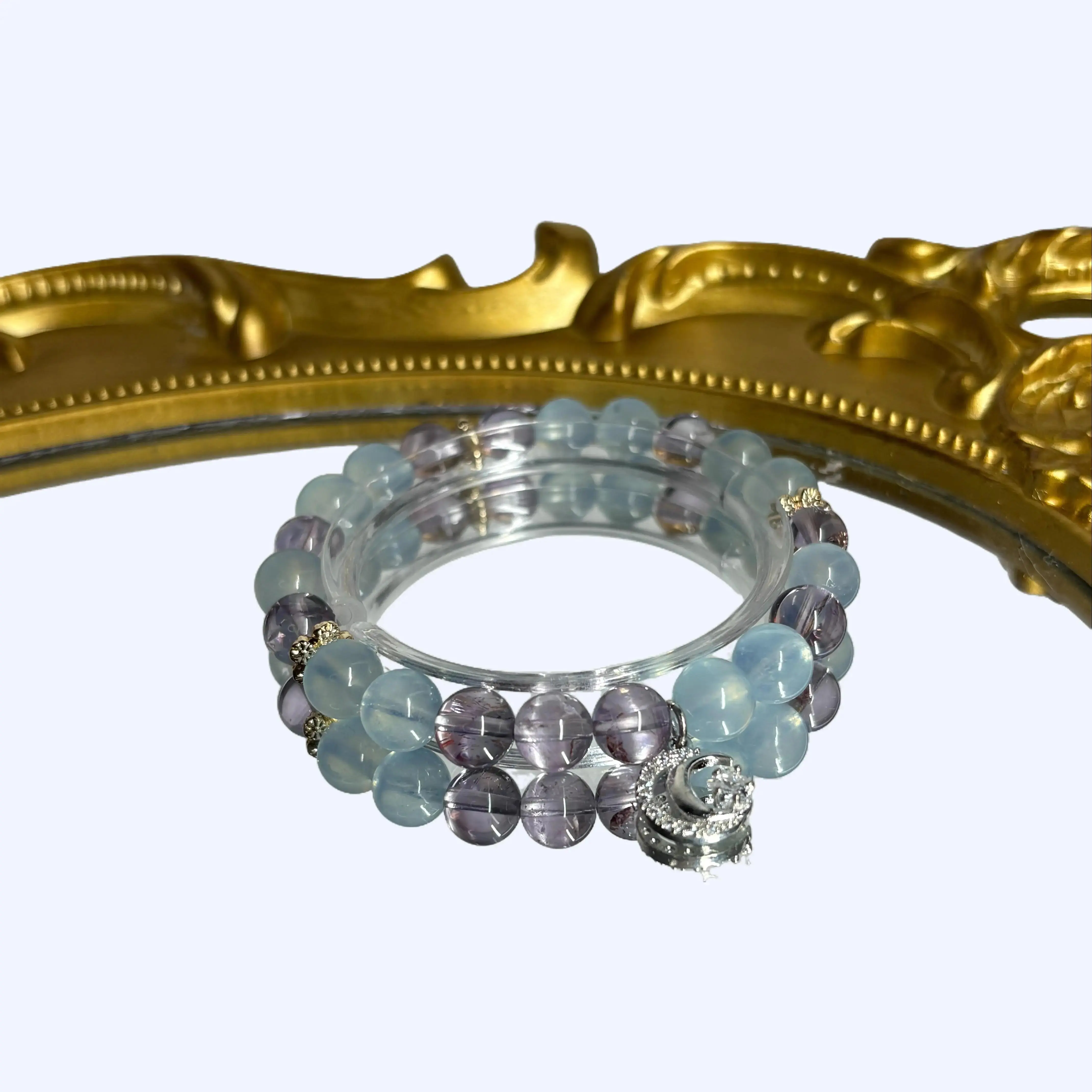 Aquamarine & Amethyst | Serenity & Intuition Bracelet
