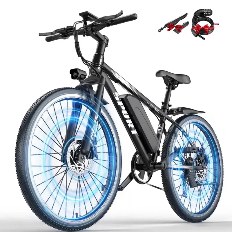 Electric Bike for Adults 26" E-bike 25MPH 65 Miles 1500W 7-Speed US