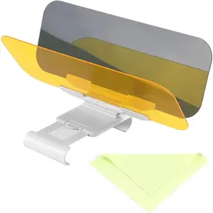 New Car Sun Visors 2-in-1 Day & Night Glare Protection Anti-Glare UV-Blocking HD Windshield Visors for Driver & Passenger with Telescopic Plate & Caliper for Easy Adjustment - Sunshade Eye Strain Relief