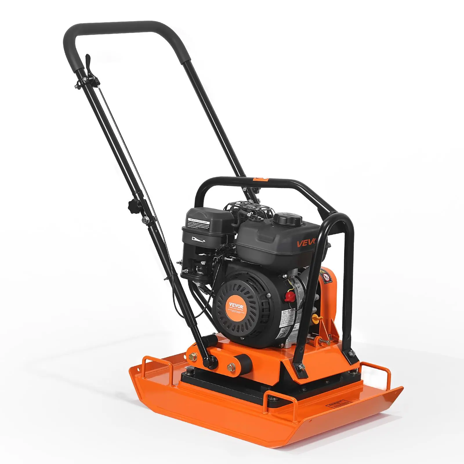 【SummerFinds】VEVOR Plate Compactor, 7 HP 196CC Gas Engine, 5400 VPM Vibrating Ground Rammer, 4440 lbs Compaction Force, 23 x 18 in Plate, Walk Behind Compactor for Paver Landscaping, Asphalt, Foundation, Soil