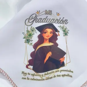 Graduation Party Favors 12pcs Napkins Recuerdos para Graduacion with Cute Graduation Girl Design and Inspirational Message