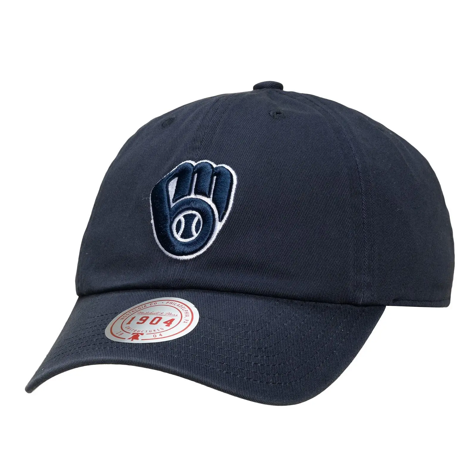 Milwaukee Brewers Navy 1904 Adjustable Dad Hat MLB Throwback Cap Fan Gear Mitchell & Ness