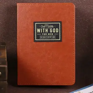 One minute WITH GOD for men, 365 days of daily prayer brown book,2026 Mens Daily Devotional & Prayer Journal, Bible prayer tracking diary