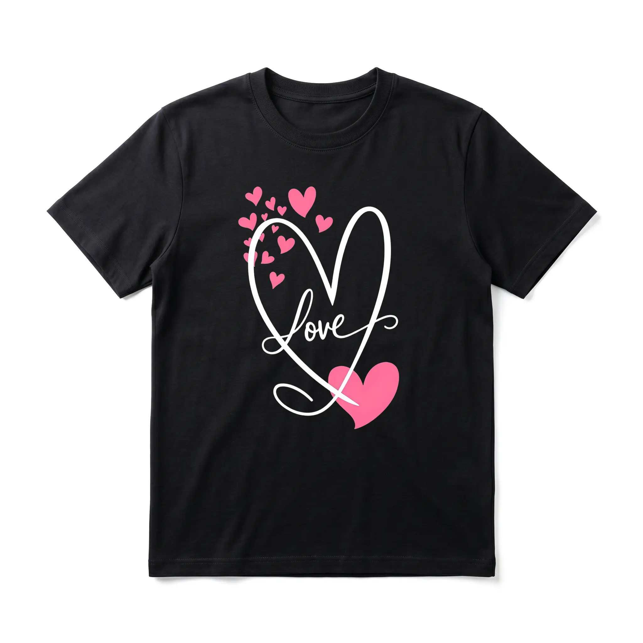 Love Heart Men's Graphic TShirt,  Short Sleeve Soft Top, Minimalist Romantic Graphic Print Design, for Daily Wear, Casual Outing, Valentine's Day, Gift for Men, Women and Friends
