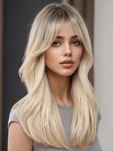 High-Temperature Resistant Long Curly Wig, Comfortable Full Head Rose Net, Natural Look, Suitable for Daily or Holiday Wear, Synthetic Wavy Wig