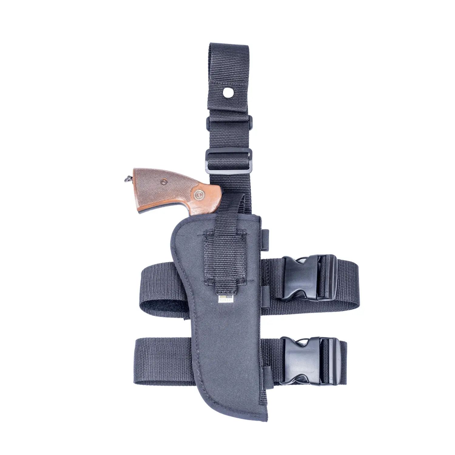 OUTBAGS USA NTAC12 Premium Nylon Drop Leg Thigh Holster with Bullet Shell Ammo Loops - Fits Most 7.5" to 8" Barrel 6-Shot Standard Size Revolvers – Tactical Double Leg Straps, Made in USA