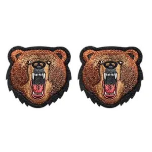 Angry Bear Tactical Morale Patch [3.0 X 3.0 - Hook Fastener Backing -AB7] 2 Piece for Jackets, Vests, Hats, Backpacks, and Tactical Gears.
