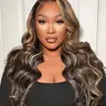 Arabella 180% 13x6 Glueless Honey Blonde Highlighted Balayage Frontal Lace Wig Dark Roots Loose Body Wave 100% Human Hair Beginner-friendly, 20-30 Inches Mixd with 613# at Back